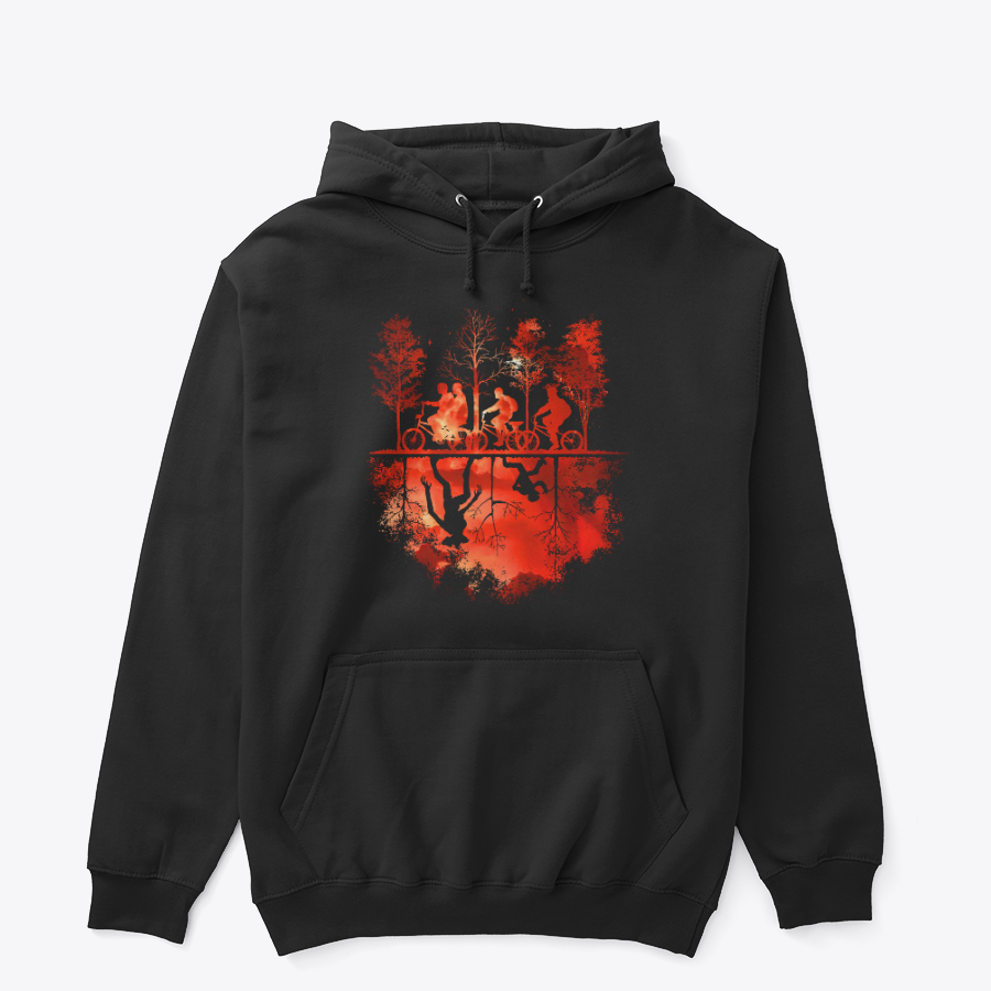 Stranger Things Into the Other Side Hoodie – Upside Down Silhouette Design