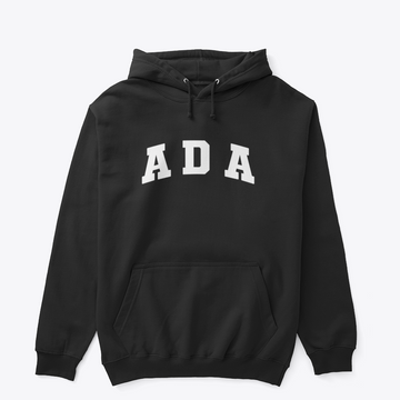 ADA Urban Varsity Hoodie - Heavy Block Typographic Style