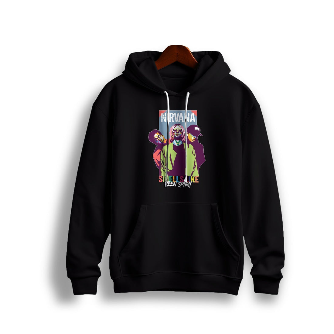 Nirvana Spirit Pop Art Black Hoodie