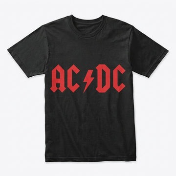 AC/DC Classic Red Lightning Bolt Logo Graphic T-Shirt