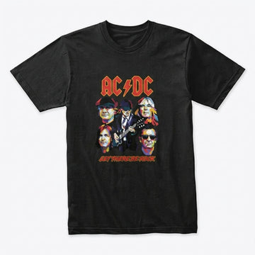 AC/DC Let There Be Rock Illustrated Members Graphic T-Shirt