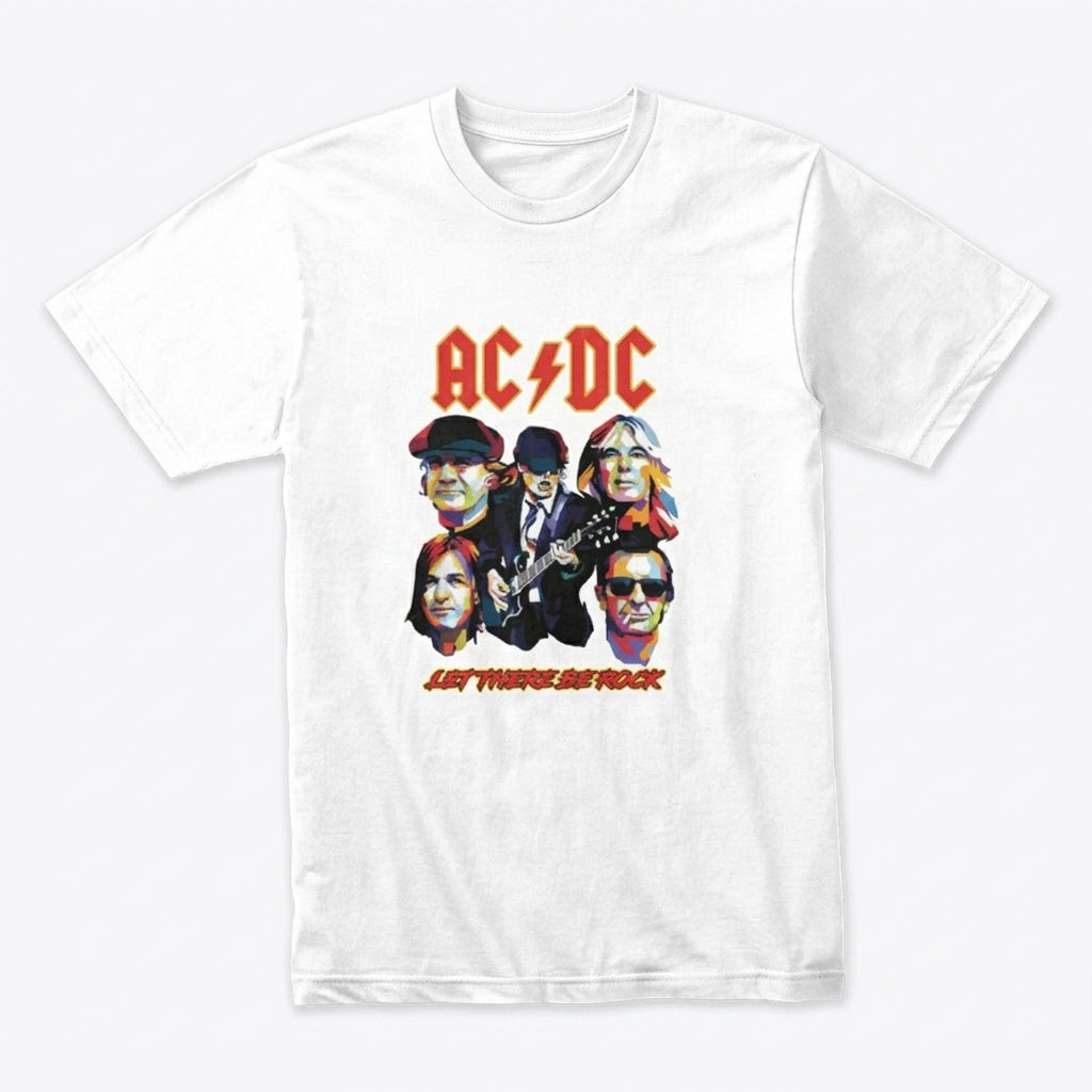 AC/DC Let There Be Rock Illustrated Members Graphic T-Shirt