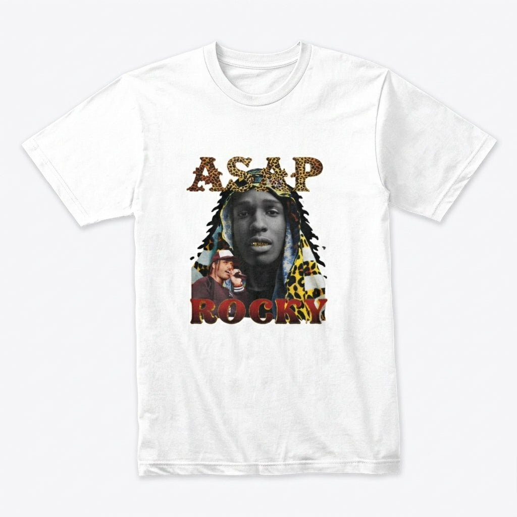A$AP Rocky Retro 90s Bootleg Rap Graphic T-Shirt