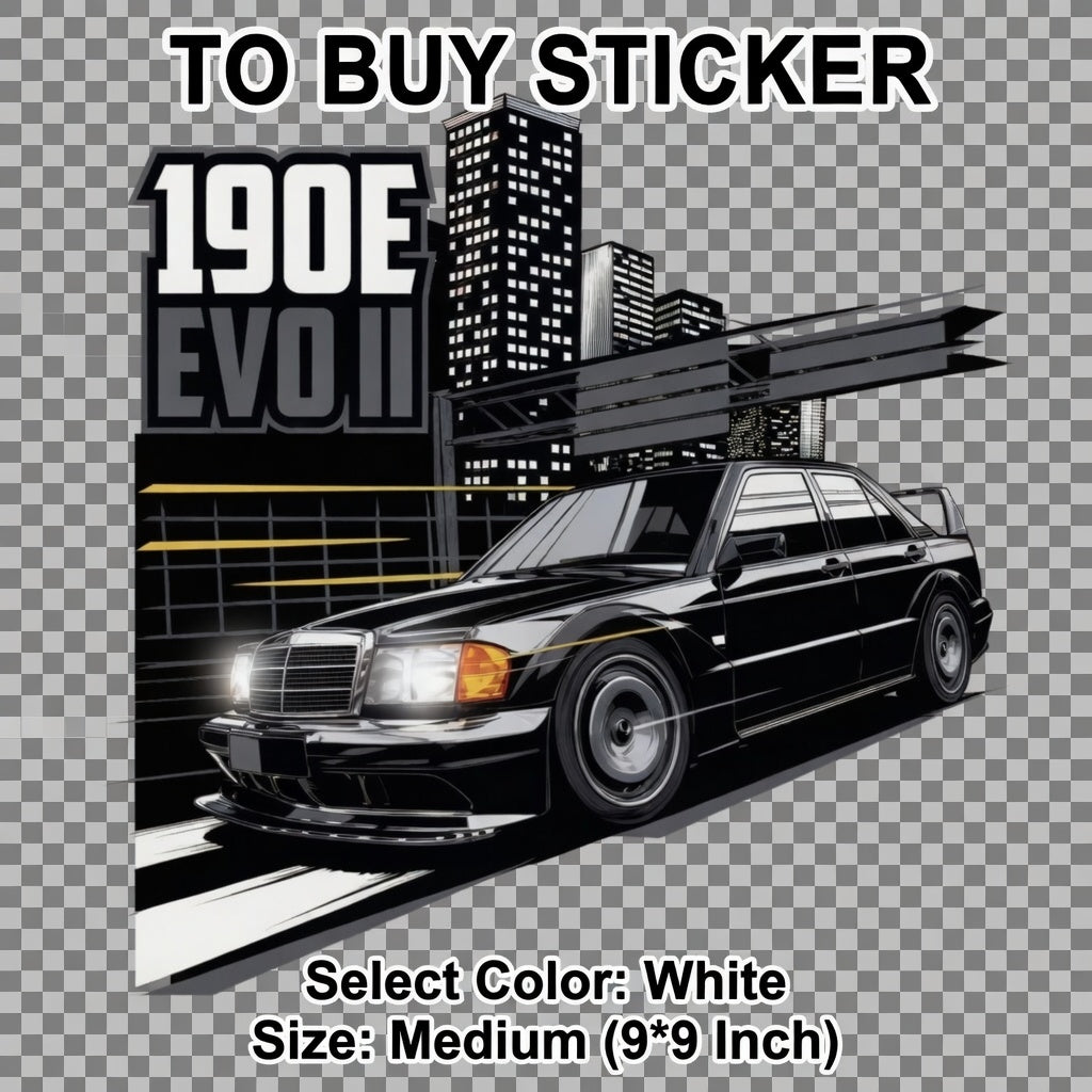 Mercedes-Benz 190E Evo II Black Hoodie