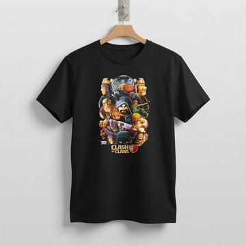 Men's Clash of Clans Character Collage Graphic T-Shirt