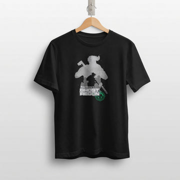 Men's "Ghost Recon" Tactical Soldier Silhouette Graphic T-Shirt