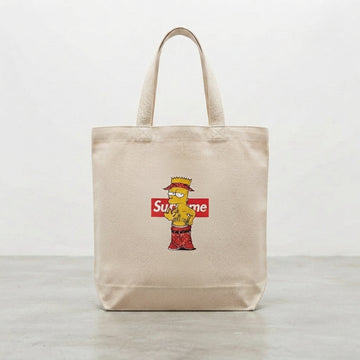 Bart Simpson Tupac Hip Hop Graphic Canvas Tote Bag – Streetwear Edition