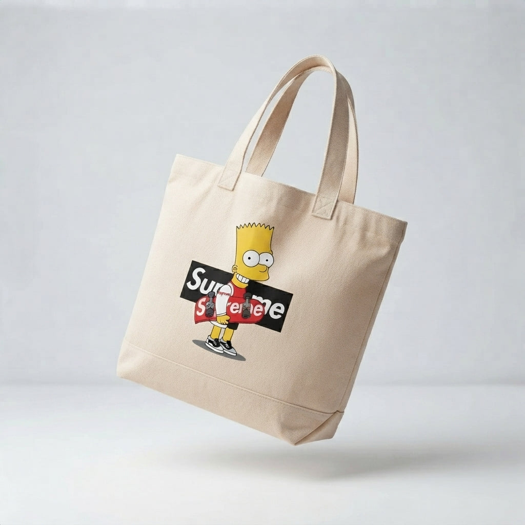 Bart Simpson Skater Graphic Canvas Tote Bag – Streetwear Edition