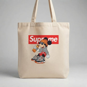 Cool Mickey Mouse Streetwear Graphic Canvas Tote Bag – Sneakerhead Edition