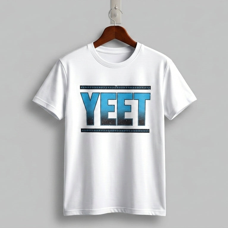 "YEET" Graphic Tee – Premium White Cotton T-Shirt