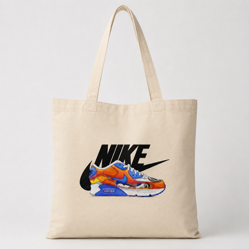 Retro Sneaker Art Canvas Tote Bag