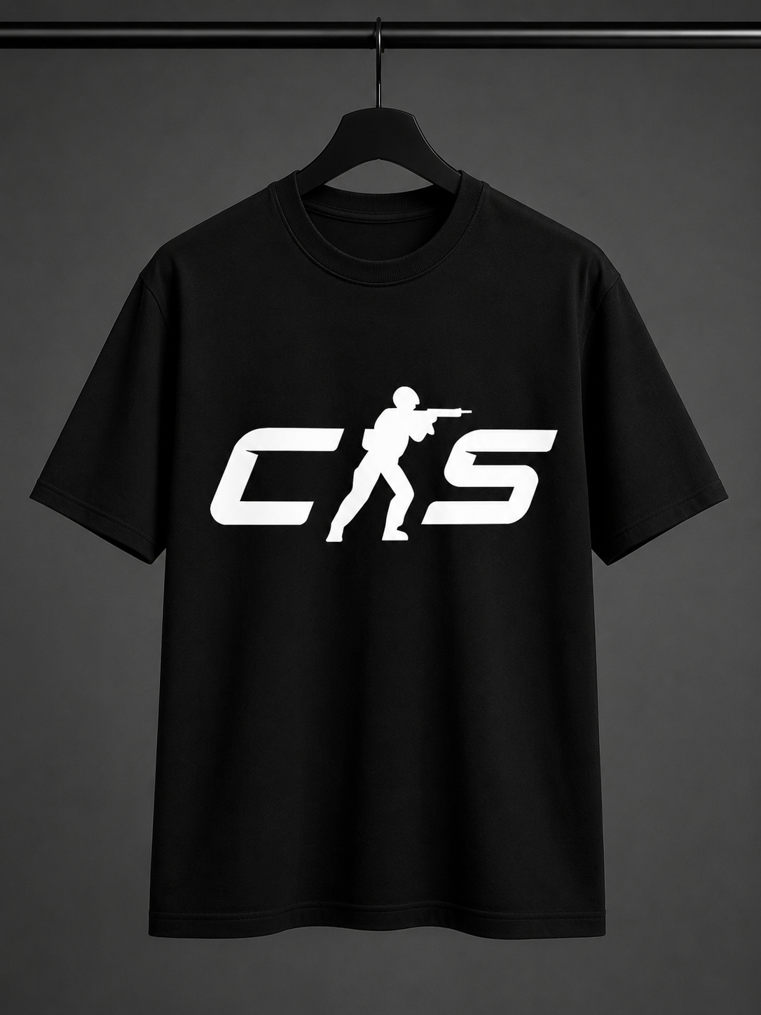 Classic CS Gaming T-Shirt Tactical Shooter Graphic Tee Gamer Gift Men's Black White