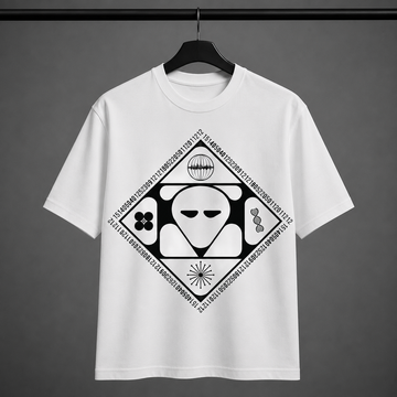Cyberpunk Alien T-Shirt Futuristic Graphic Tee Sci-Fi Streetwear Men's Black White