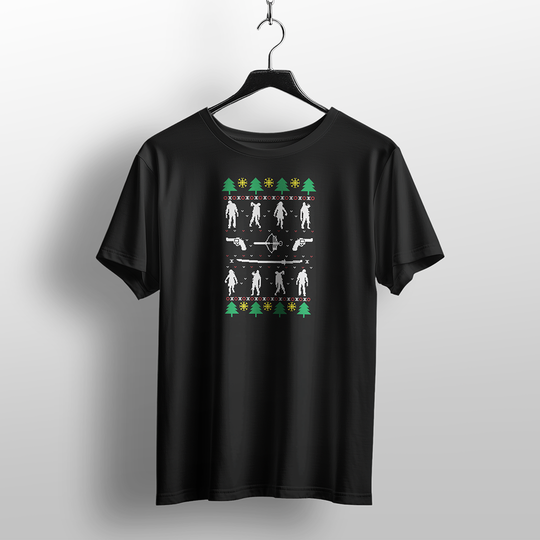 Funny Christmas Zombie Gun Ugly Sweater T-Shirt