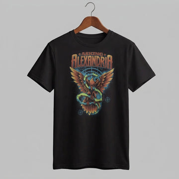 Asking Alexandria Phoenix and Serpent Metalcore Graphic T-Shirt