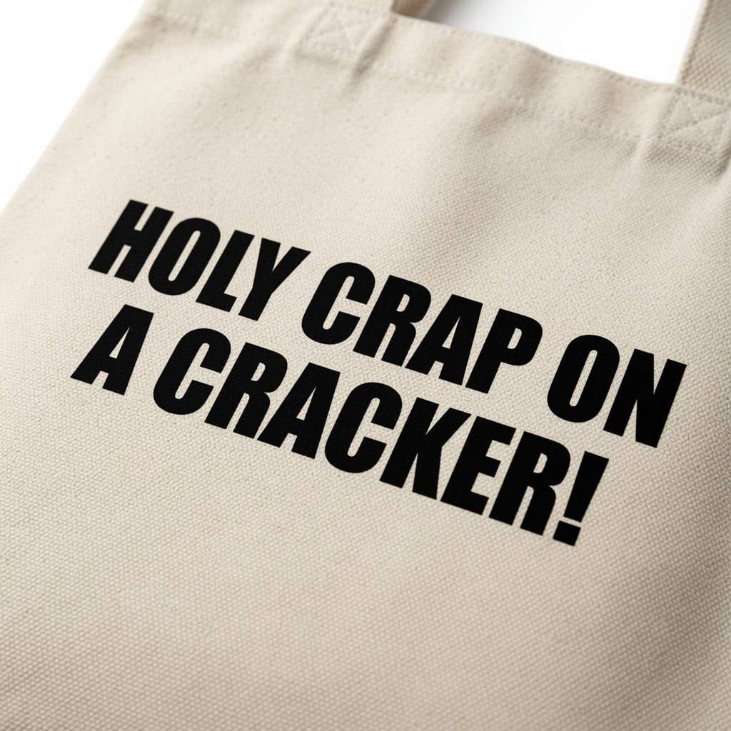 "Holy Crap On A Cracker!" Canvas Tote Bag