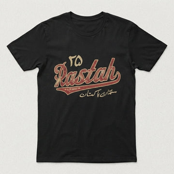 Rastah Vintage Halftone Script Graphic T-Shirt