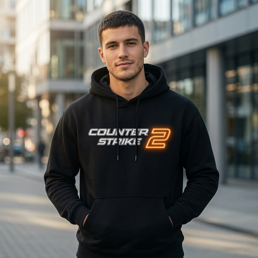 Counter-Strike 2 Hoodie CS2 Gaming Men Black Pullover Graphic Sweatshirt Gift