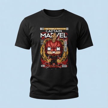 Captain Marvel Comic Book Graphic Tee