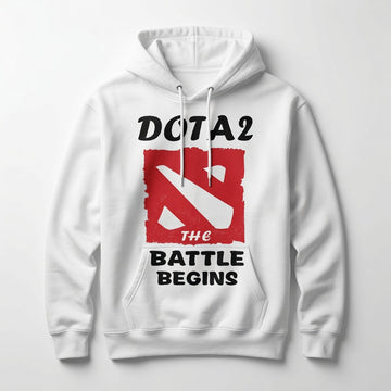 Dota 2 The Battle Begins Hoodie MOBA Gaming Sweatshirt Pullover Gamer Gift Mens
