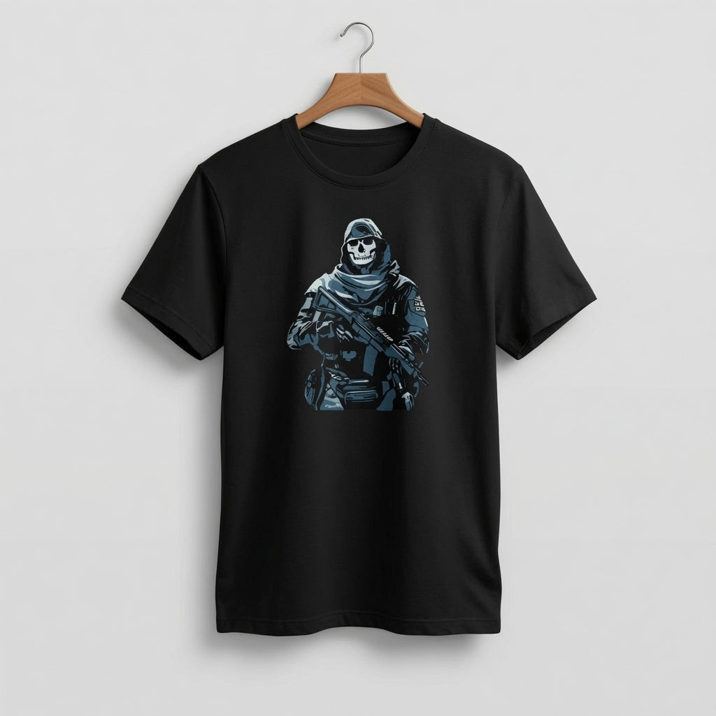 Men's Tactical Skull Soldier Graphic T-Shirt
