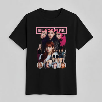 BLACKPINK Box Frame Portrait Graphic T-Shirt - K-Pop Streetwear