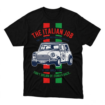 The Italian Job Mini Cooper Retro British Racing Graphic T-Shirt