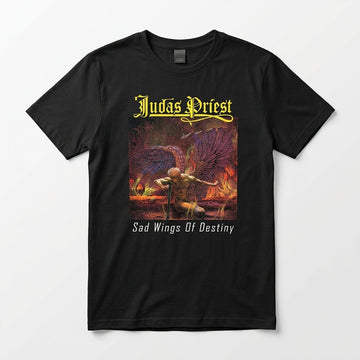 Judas Priest Sad Wings of Destiny Album Art Graphic T-Shirt