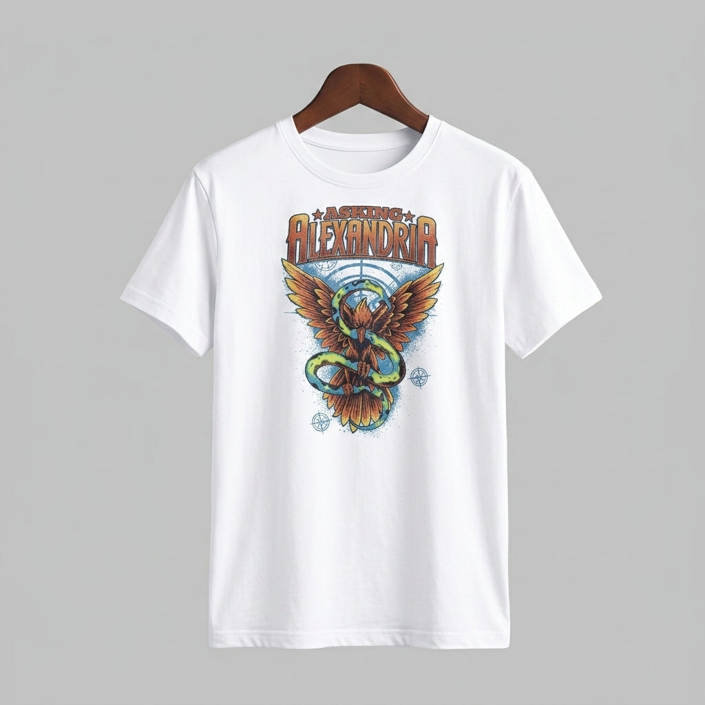 Asking Alexandria Phoenix and Serpent Metalcore Graphic T-Shirt