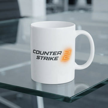 Counter Strike 2 Ceramic Coffee Mug 11oz Premium White CS2 Gaming Cup Gift for Gamers
