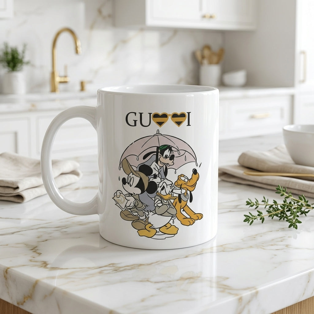 Retro Cartoon Squad Graphic Ceramic Coffee Mug – Trendy Classic Character Art Tea Cup & Unique Birthday Gift