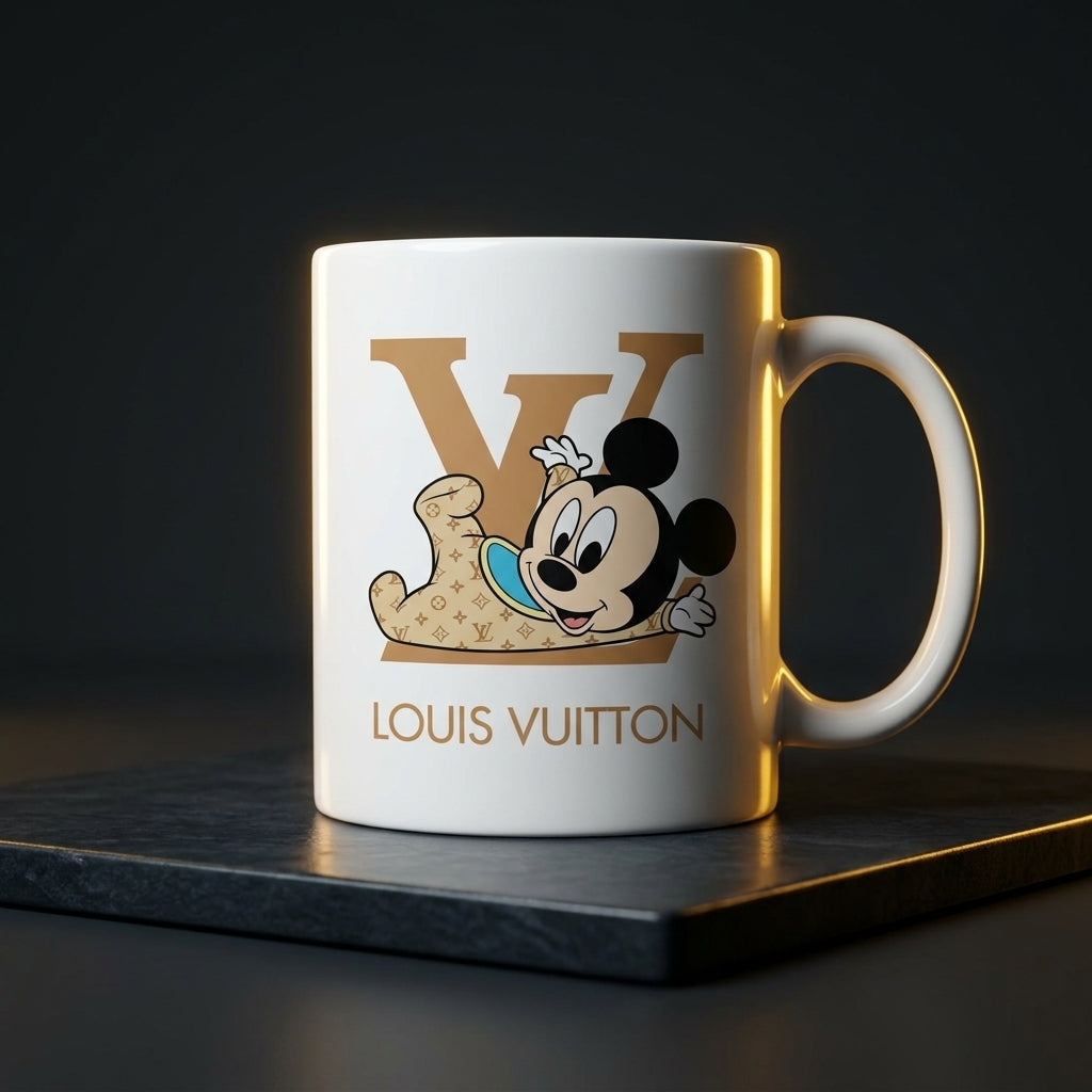 Playful Mickey Mouse Monogram Decal – Waterproof Vinyl for Mugs