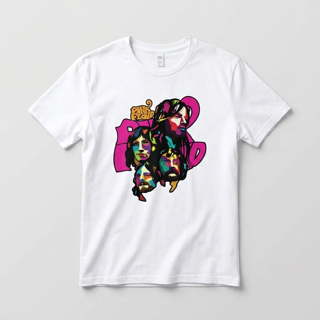 Pink Floyd Retro Vector Pop-Art Portrait Graphic T-Shirt