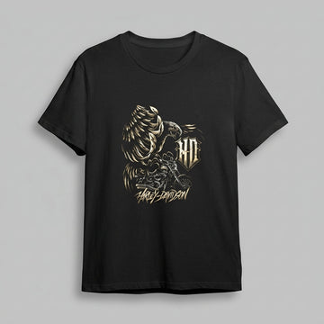 Vintage Golden Eagle Chopper Motorcycle Graphic T-Shirt