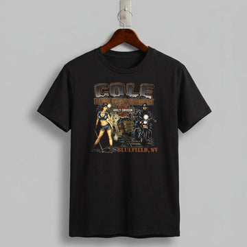 Retro Bluefield WV Coal Miner Biker Graphic T-Shirt