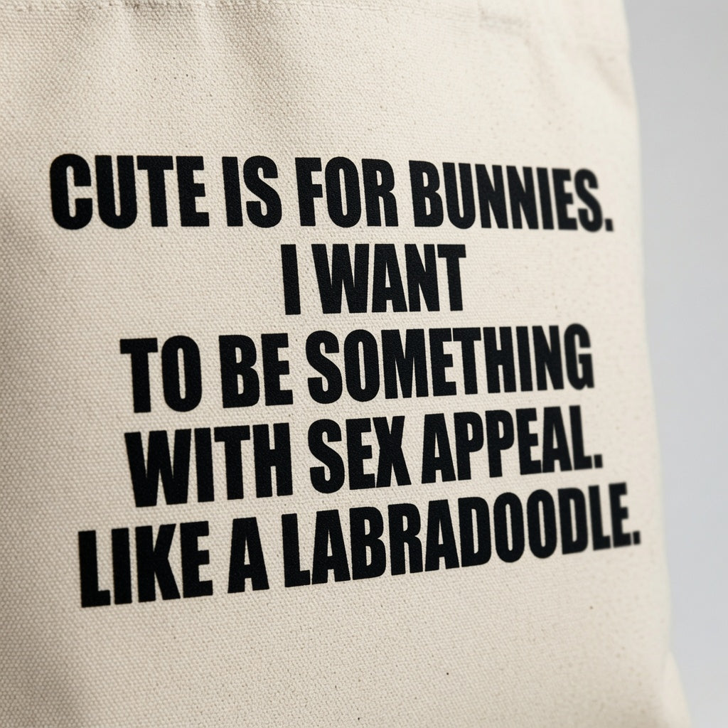 Funny Natural Cotton Canvas Tote Bag - Hilarious Humor Quote Reusable Shopping Tote