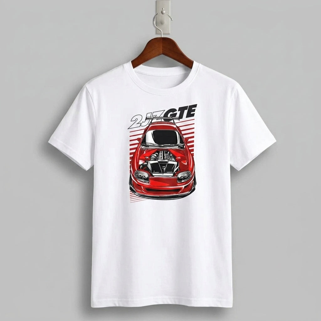 Toyota Supra Mk4 2JZ-GTE Engine Bay Graphic T-Shirt