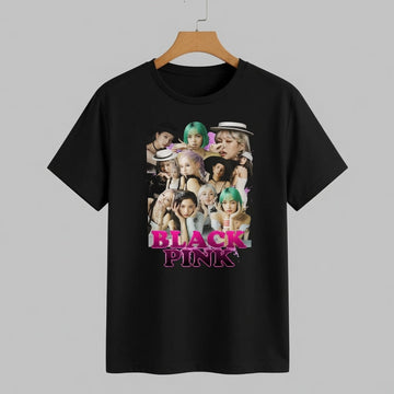 BLACKPINK High-Fashion Neon Accent Graphic T-Shirt