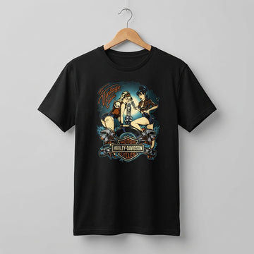 Vintage Classic Custom Wrench Pinup Graphic T-Shirt