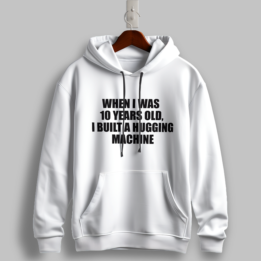 "Hugging Machine" Black Hoodie