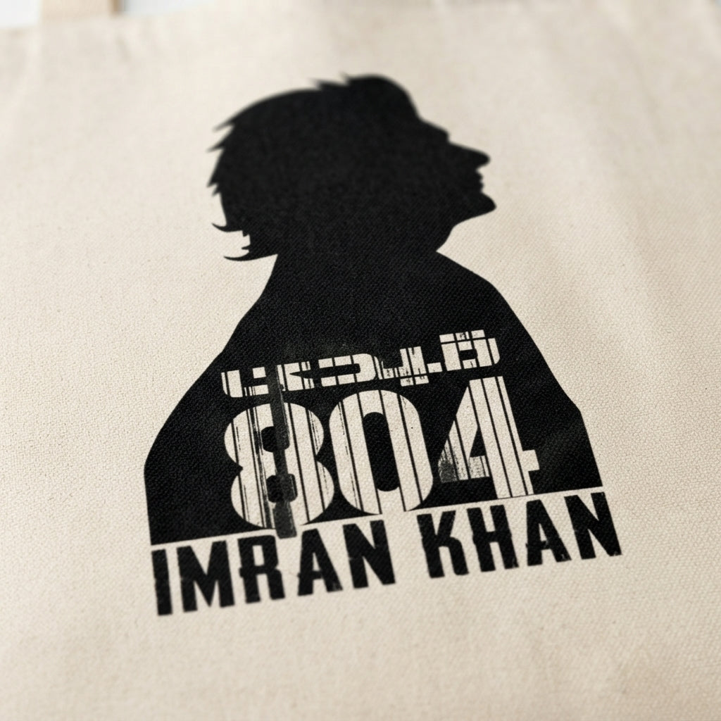 Prisoner 804 Graphic Printed Canvas Tote Bag – Minimalist Leader Graphic Bag