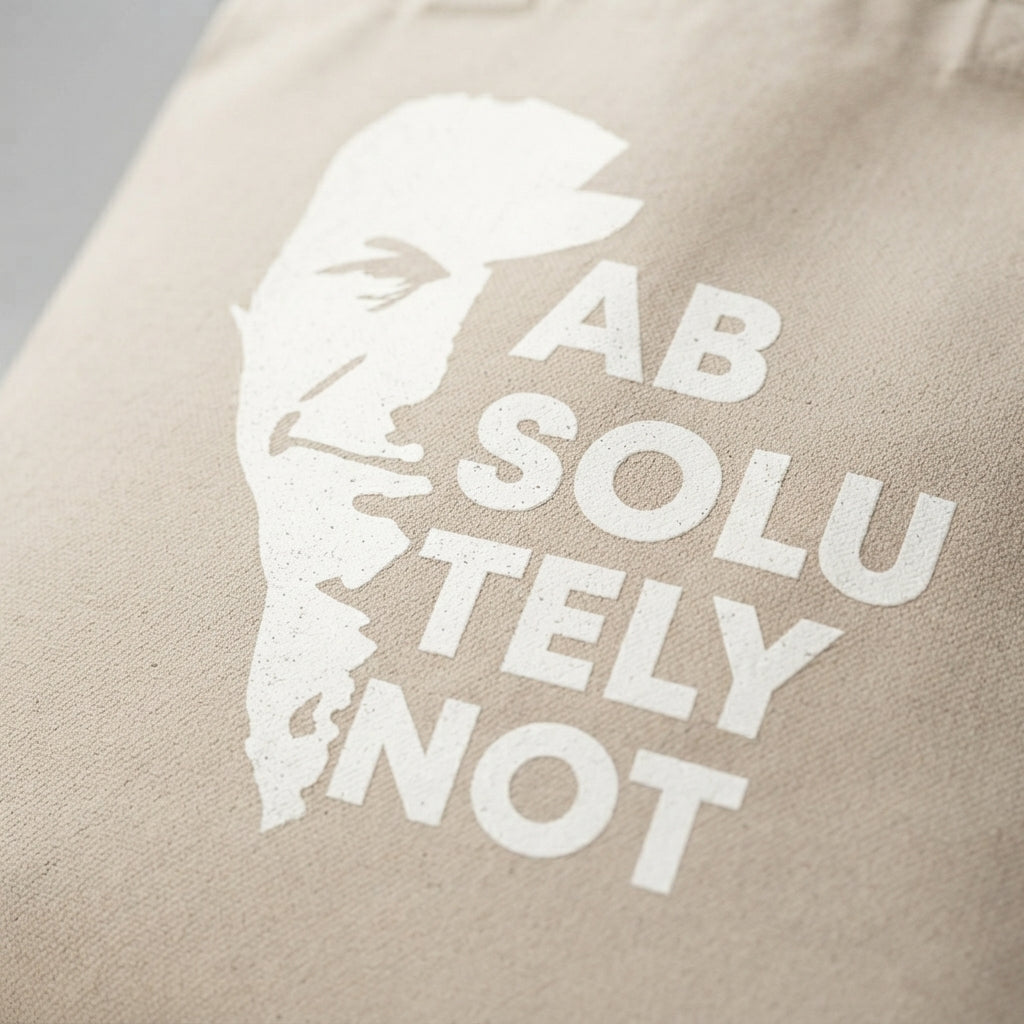 Absolutely Not Imran Khan Typography Canvas Tote Bag – Premium Cotton Shoulder Bag