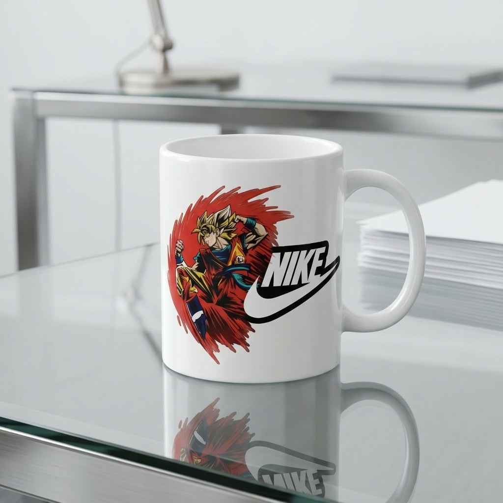 Epic Anime Super Saiyan Warrior Graphic Ceramic Coffee Mug – Powerful Manga Art Tea Cup & Unique Birthday Gift for Anime Fans