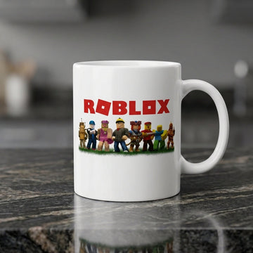 Roblox Characters Ceramic Coffee Mug 11oz Premium White Gaming Cup Gift for Kids and Gamers