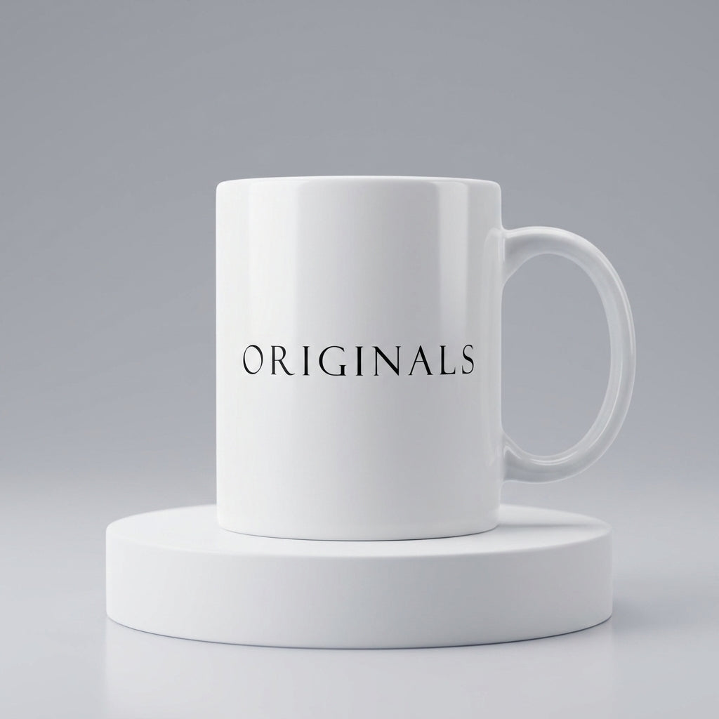 Originals Minimalist Typography Premium White Ceramic Coffee Mug - Classic Adidas Inspired Streetwear Tea Cup (11oz)