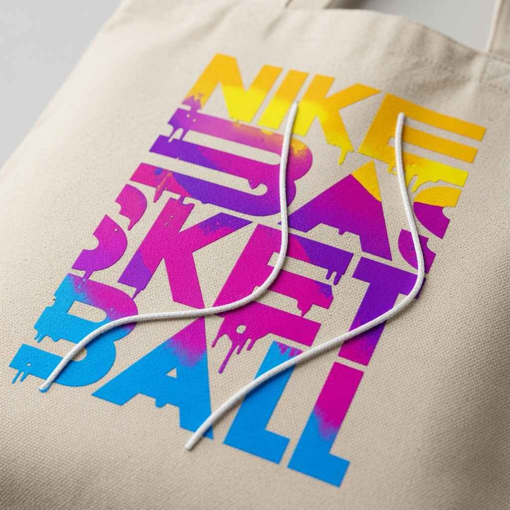 Colorful Graphic Canvas Tote Bag | Everyday Eco-Friendly Shopping Bag