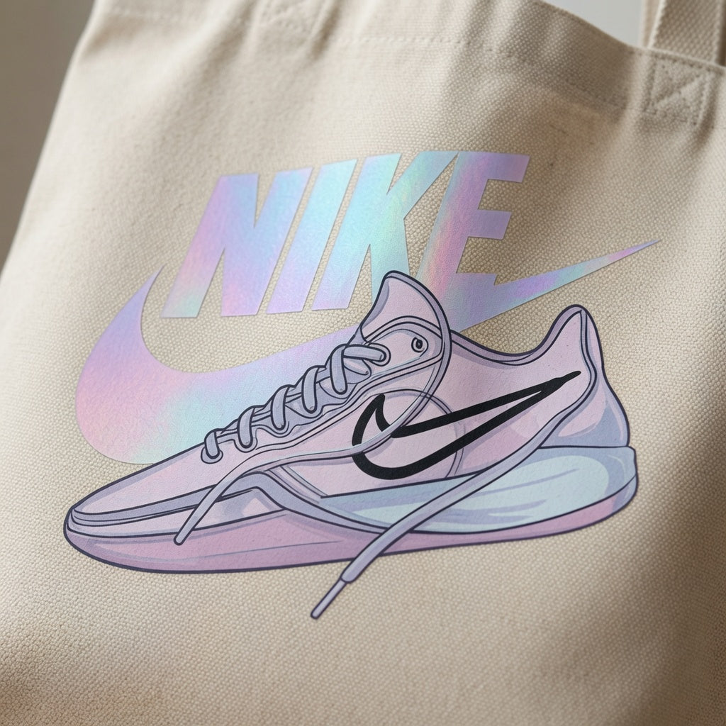 Pastel Sneaker Graphic Canvas Tote Bag - Aesthetic Streetwear Shoulder Bag