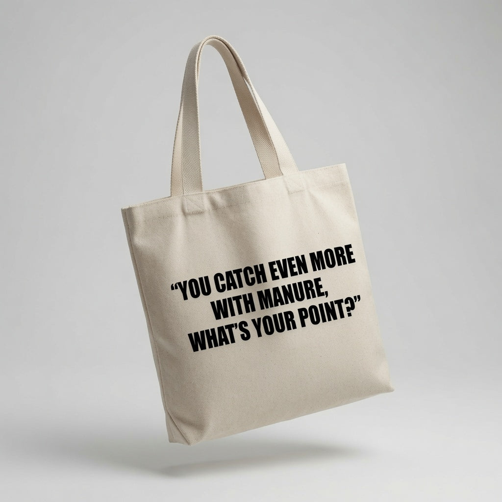 Funny Natural Cotton Canvas Tote Bag - Sarcastic Reusable Shopping Tote