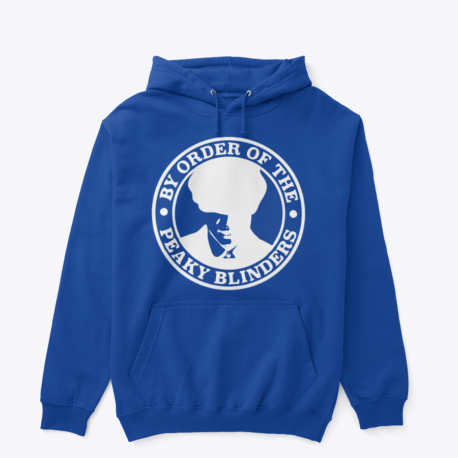 Peaky Blinders Thomas Shelby Silhouette Circular Badge Minimalist Street Style Hoodie