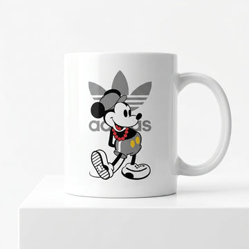 Trendy Cartoon Mouse Sports Brand Waterproof Vinyl Sticker - Premium Streetwear Graphic Decal for Laptops, Mugs, Water Bottles, Cars & Skateboards
